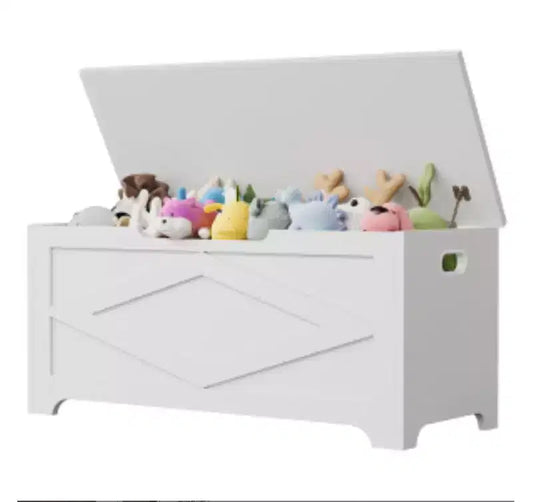 Puf de almacenaje con patas irregulares, MDF, estampado de rombos,