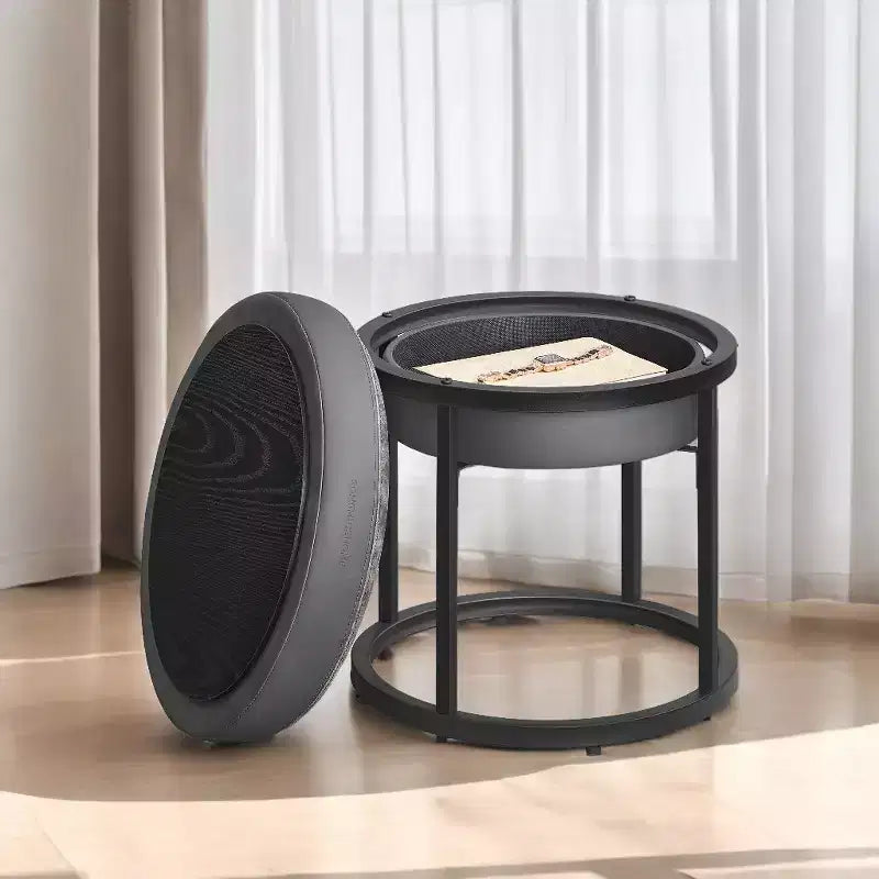 Otomana, Taburete para tocador, Otomana pequeña, Mesa otomana, Reposapiés, Tapa reversible, Soporta 299 kg