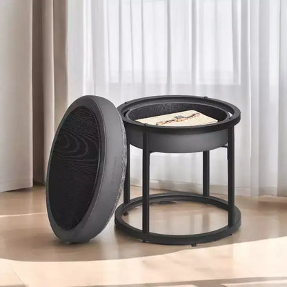Otomana, Taburete para tocador, Otomana pequeña, Mesa otomana, Reposapiés, Tapa reversible, Soporta 299 kg