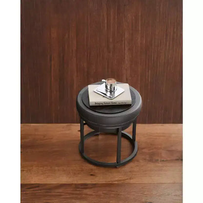 Otomana, Taburete para tocador, Otomana pequeña, Mesa otomana, Reposapiés, Tapa reversible, Soporta 299 kg