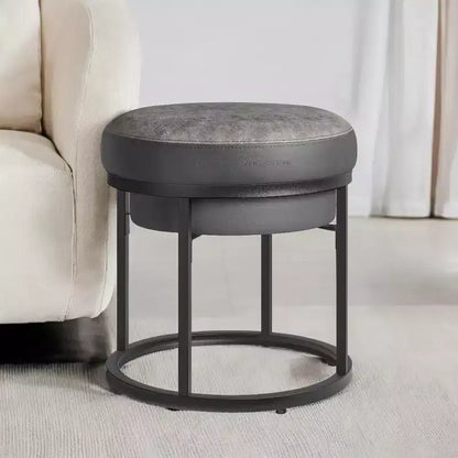 Otomana, Taburete para tocador, Otomana pequeña, Mesa otomana, Reposapiés, Tapa reversible, Soporta 299 kg
