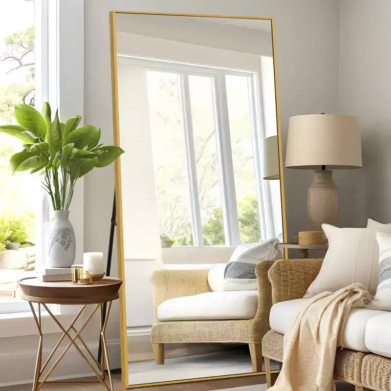Dovelina 71H x 31W Full Length Mirror Decorative Wall Mirror Large Freestanding Floor Mirror