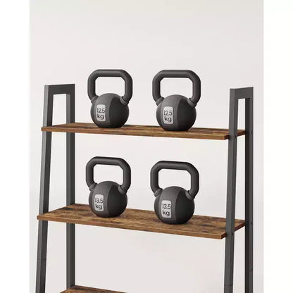 Estantería tipo escalera, librería de 4 niveles, estante de almacenamiento, estantería con marco de acero, para sala de estar, oficina en casa, cocina, dormitorio, estilo industrial