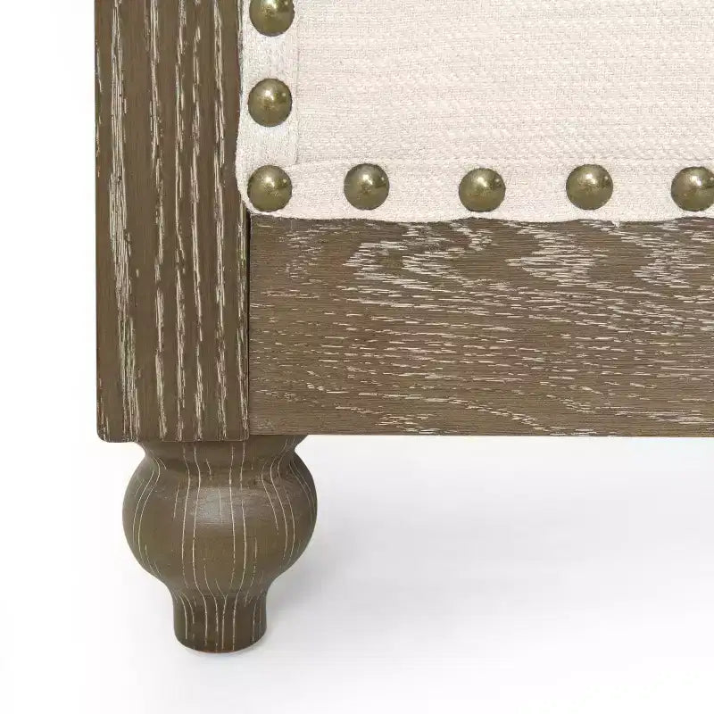 Sofá tapizado con mechones retro de madera de 3 plazas y 79 pulgadas