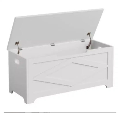 Storage Ottoman with Irregular Legs, MDF, Rhombus Pattern,