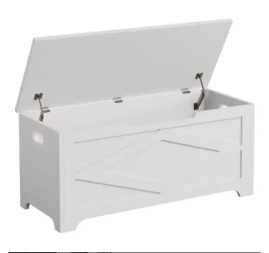 Storage Ottoman with Irregular Legs, MDF, Rhombus Pattern,