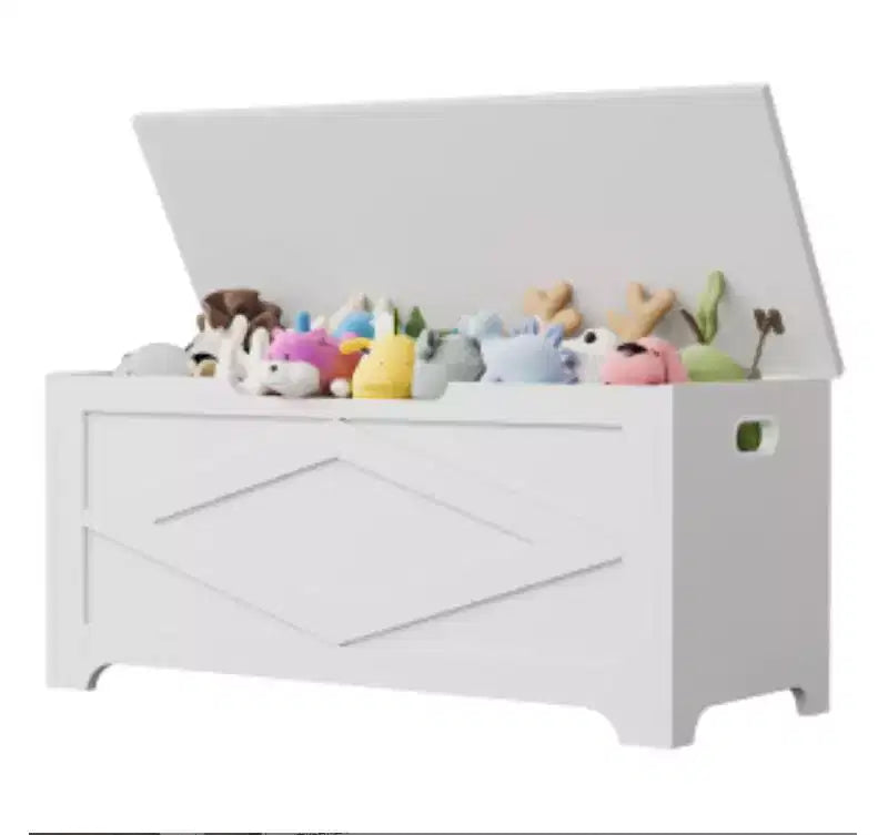 Puf de almacenaje con patas irregulares, MDF, estampado de rombos,