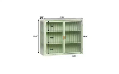 Aparador de 3 niveles moderno, hierro y vidrio templado con 2 puertas para organizar el hogar