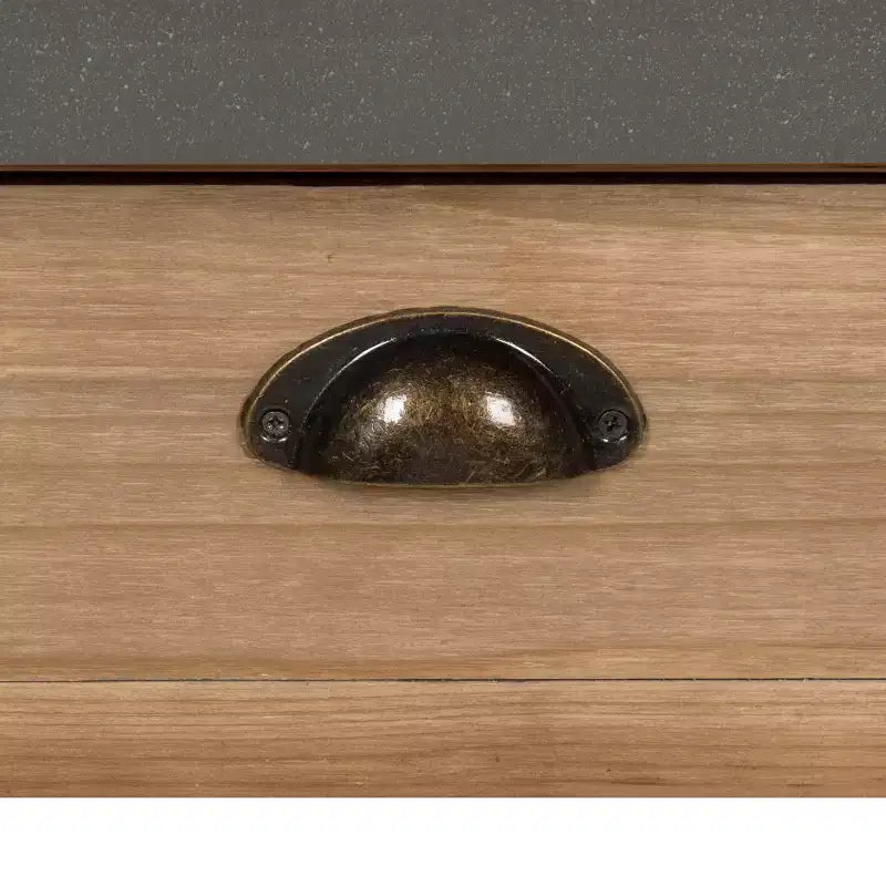 Mesa consola rectangular rústica de madera, 122x41x81 cm, tapa de MDF, estructura de madera