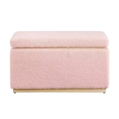 Puf otomano rectangular con cojín acolchado extraíble, 81 cm de ancho, soporta 90 kg, marco de madera natural