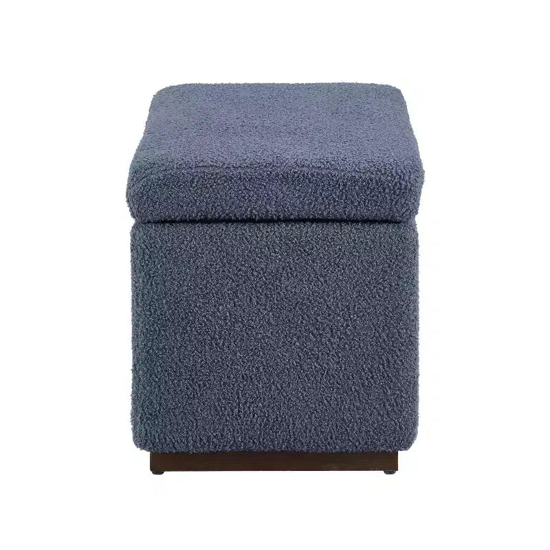 Puf otomano rectangular con cojín acolchado extraíble, 81 cm de ancho, soporta 90 kg, marco de madera natural