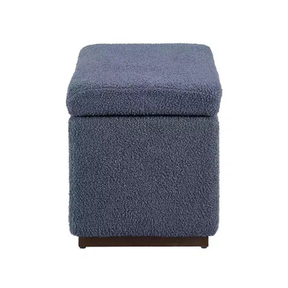 Puf otomano rectangular con cojín acolchado extraíble, 81 cm de ancho, soporta 90 kg, marco de madera natural