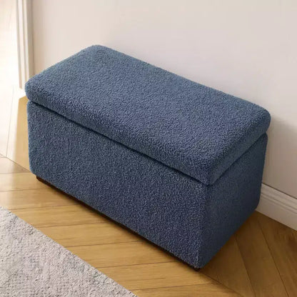 Puf otomano rectangular con cojín acolchado extraíble, 81 cm de ancho, soporta 90 kg, marco de madera natural
