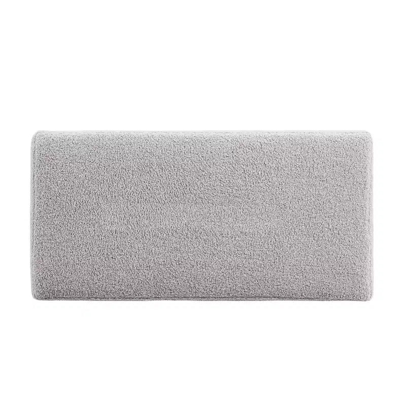 Puf otomano rectangular con cojín acolchado extraíble, 81 cm de ancho, soporta 90 kg, marco de madera natural