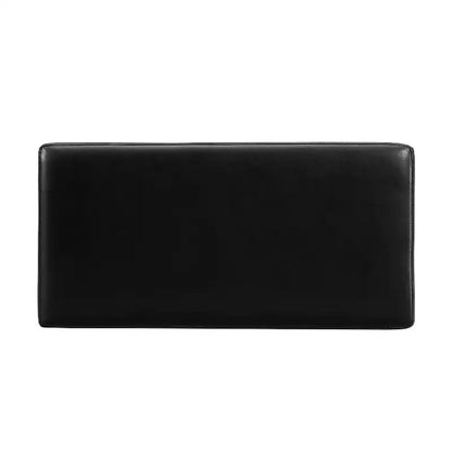 Puf otomano rectangular con cojín acolchado extraíble, 81 cm de ancho, soporta 90 kg, marco de madera natural