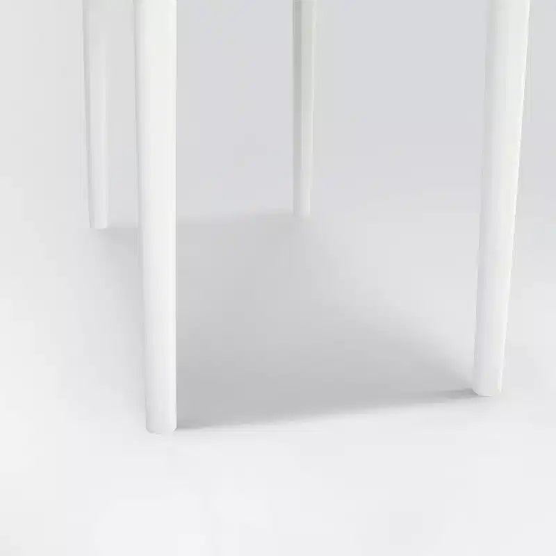 Mesa Consola Rectangular de Mármol Blanco Carrara Italiano de 36" con Patas de Madera