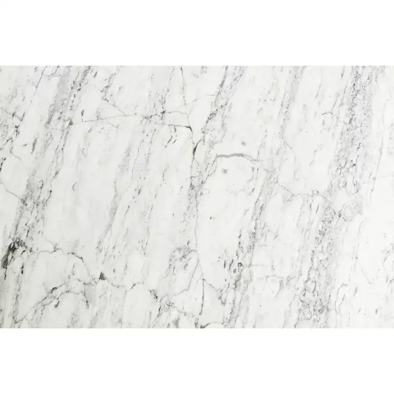 Mesa de centro cuadrada de mármol blanco Carrara italiano de 31" con patas de madera de olmo de mediados de siglo