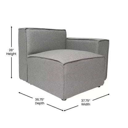 Sofá modular de lujo, sección derecha con reposabrazos