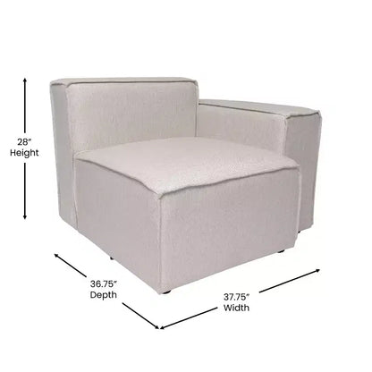 Sofá modular de lujo, sección derecha con reposabrazos