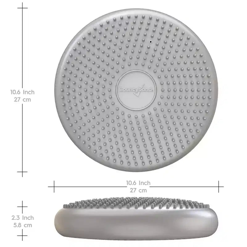 Cojín de asiento sensorial para niños, plateado, mejora la concentración y la postura, de 3 a 9 años, 27 cm de diámetro