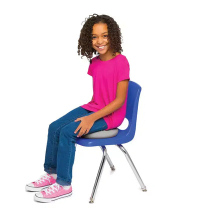 Cojín de asiento sensorial para niños, plateado, mejora la concentración y la postura, de 3 a 9 años, 27 cm de diámetro