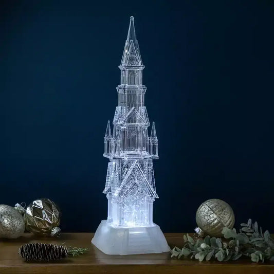 Northlight LED Lighted Castle Acrylic Christmas Decoration - 17.5