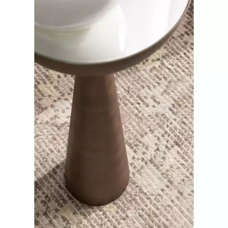 Mesa auxiliar con espejo, elegante mesa auxiliar decorativa