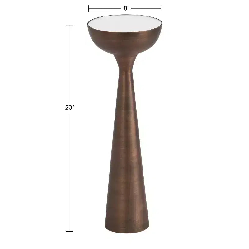 Mesa auxiliar con espejo, elegante mesa auxiliar decorativa