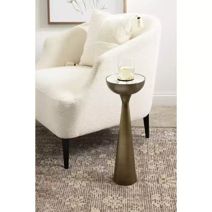 Mesa auxiliar con espejo, elegante mesa auxiliar decorativa