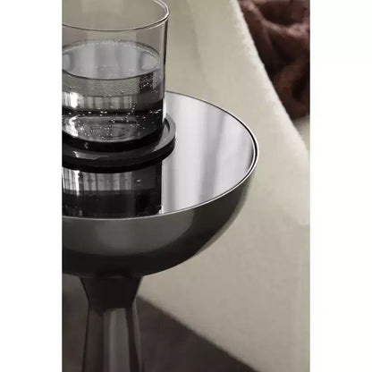 Mesa auxiliar con espejo, elegante mesa auxiliar decorativa