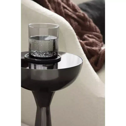 Mesa auxiliar con espejo, elegante mesa auxiliar decorativa