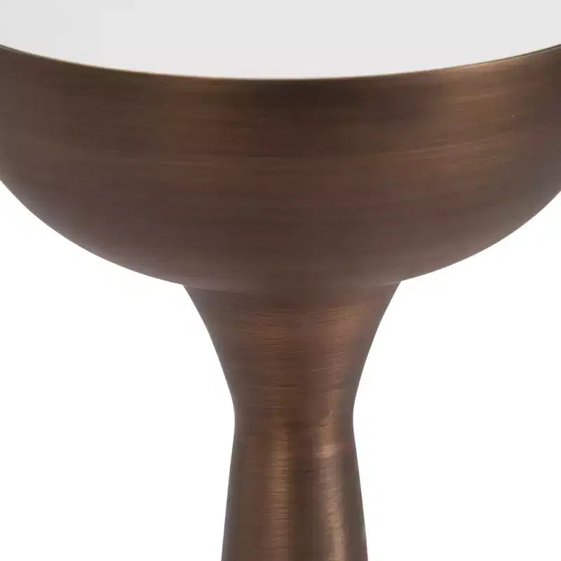 Mesa auxiliar con espejo, elegante mesa auxiliar decorativa