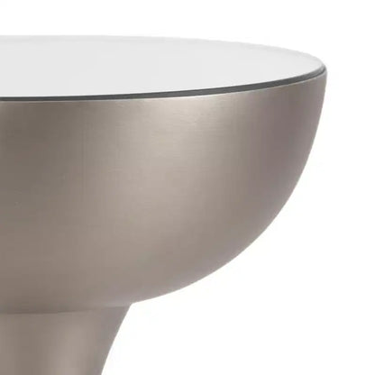 Mesa auxiliar con espejo, elegante mesa auxiliar decorativa