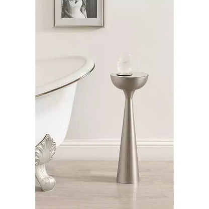 Mesa auxiliar con espejo, elegante mesa auxiliar decorativa