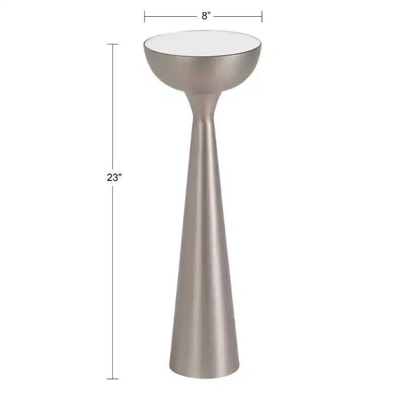 Mesa auxiliar con espejo, elegante mesa auxiliar decorativa