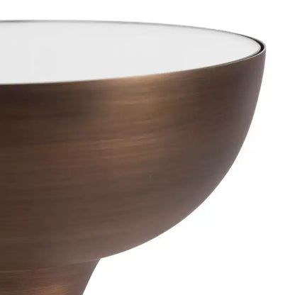 Mesa auxiliar con espejo, elegante mesa auxiliar decorativa