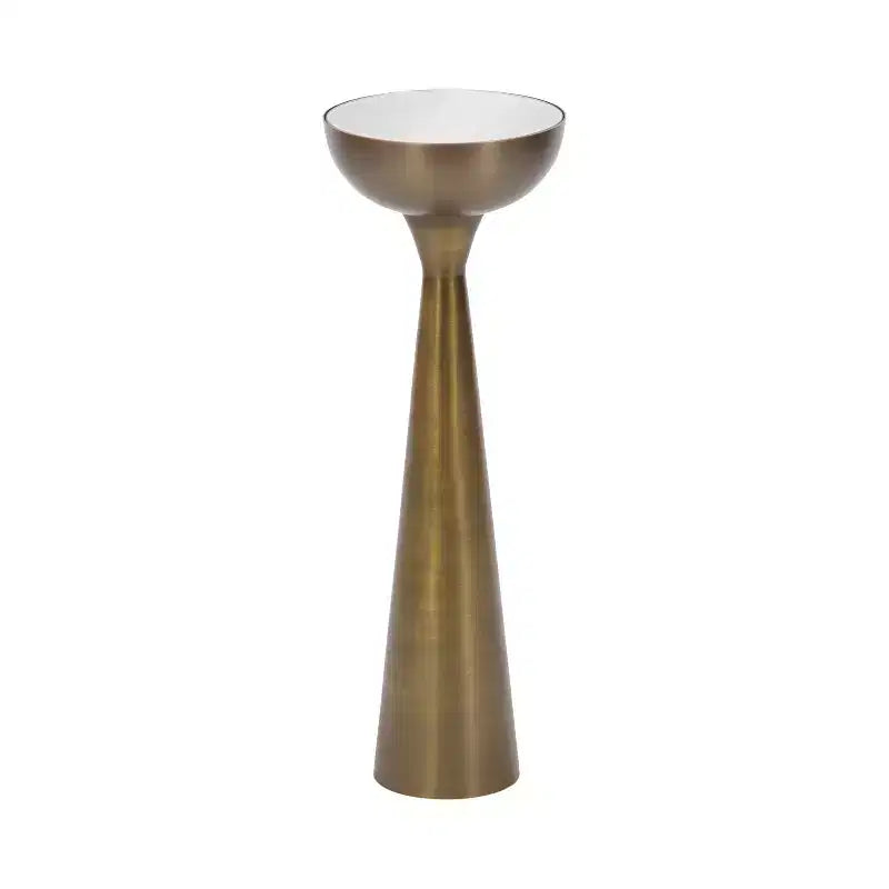 Mesa auxiliar con espejo, elegante mesa auxiliar decorativa