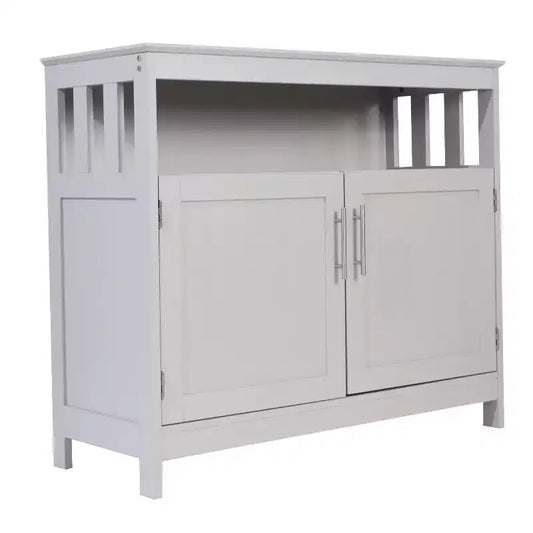 Flash Furniture Mayfield Classic Buffet and Sideboard with Double Door Storage Cabinet and Open Storage Shelf