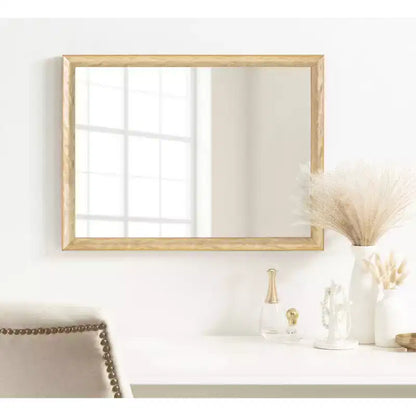 Espejo de pared rectangular Illiona de 18x24, marco de plástico, para montaje en pared, herrajes incluidos