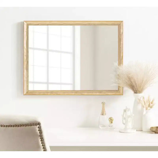 Espejo de pared rectangular Illiona de 18x24, marco de plástico, para montaje en pared, herrajes incluidos